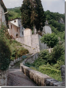 ancient street to old church Madonna della pace