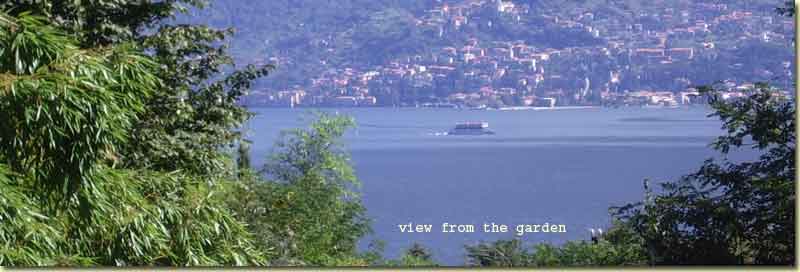 from the garden you have a bit view on the lake Como